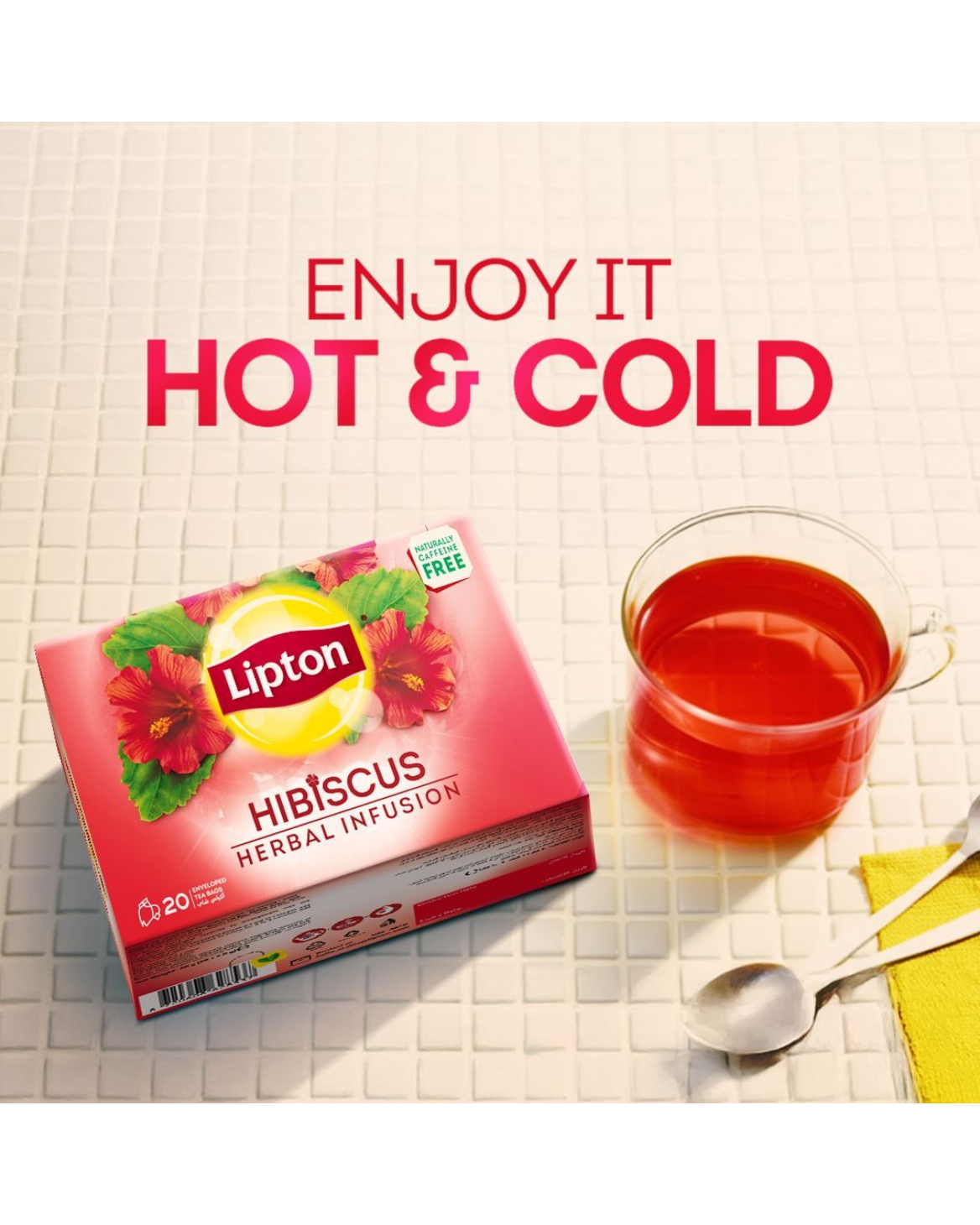 Lipton Hibiscus Herbal Infusion 20 Tea Bags