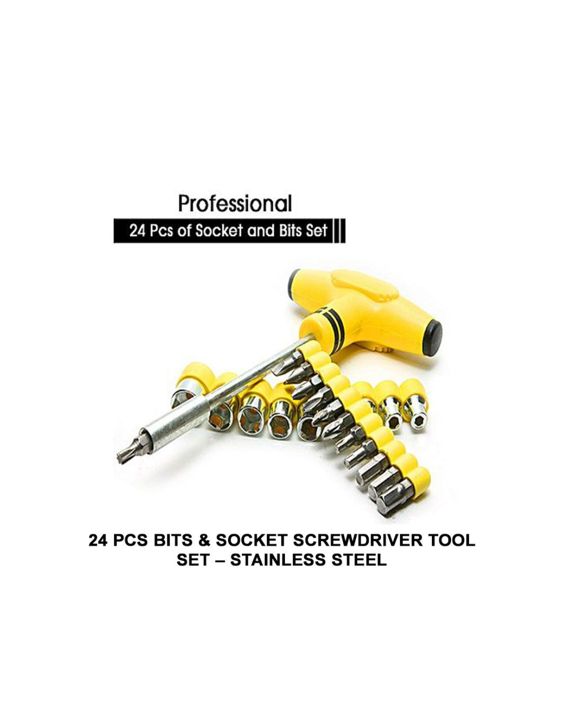 24 Pcs Bits & Socket Screwdriver Tool Set