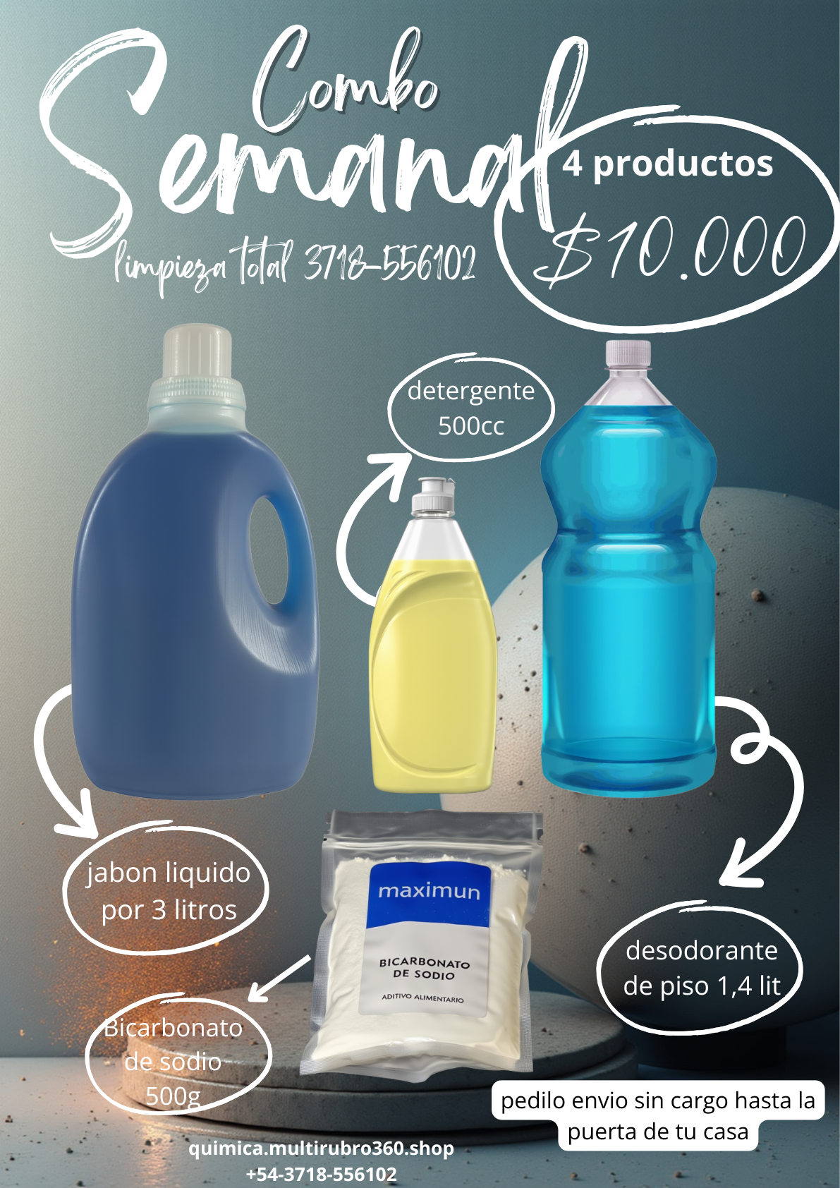 Combo Semanal de Limpieza Total 4 articulos