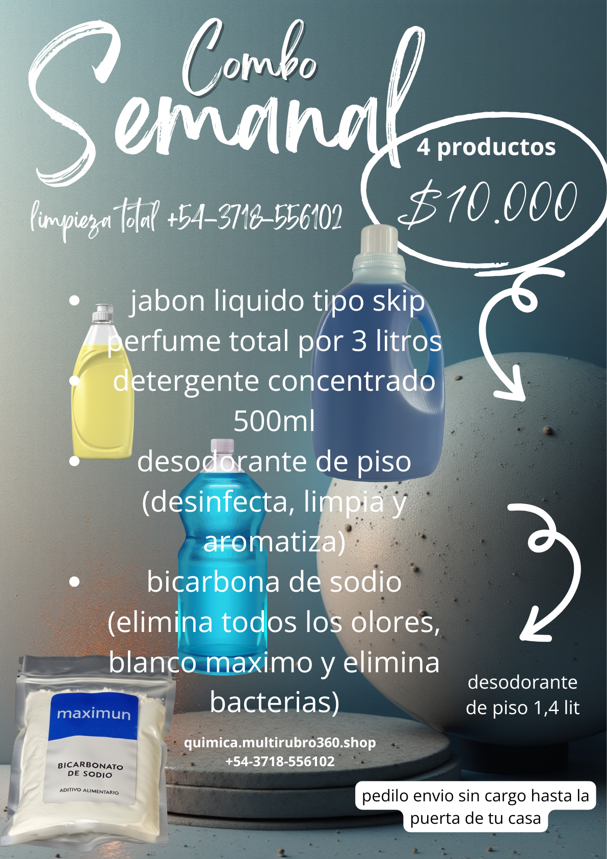 Combo Semanal de Limpieza Total 4 articulos