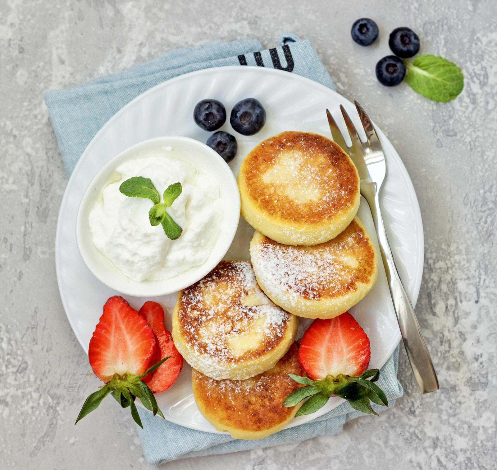 Syrnyky  sucrés à la vanille