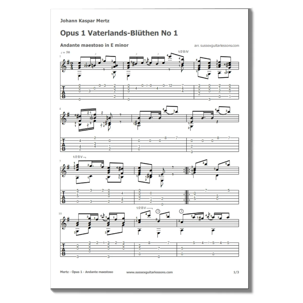 Johann Kaspar Mertz Opus 1