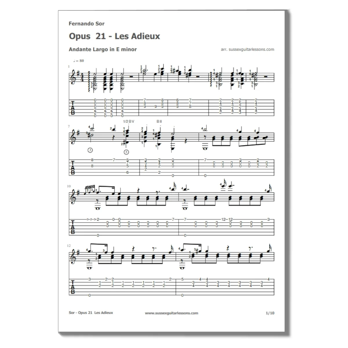 Fernando Sor Opus 21 