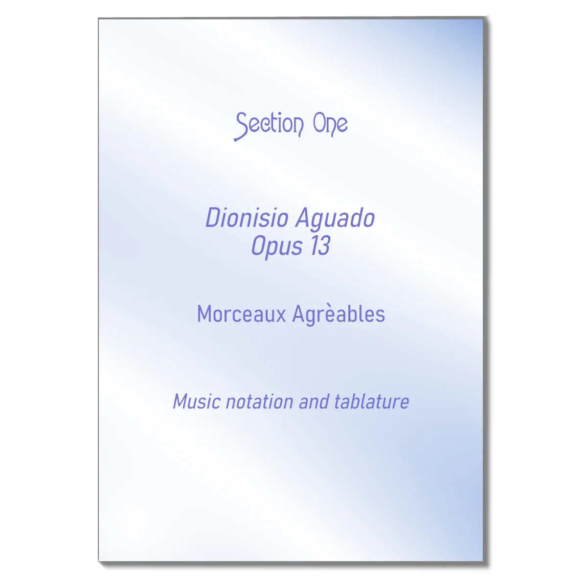 Dionisio Aguado Opus 13 