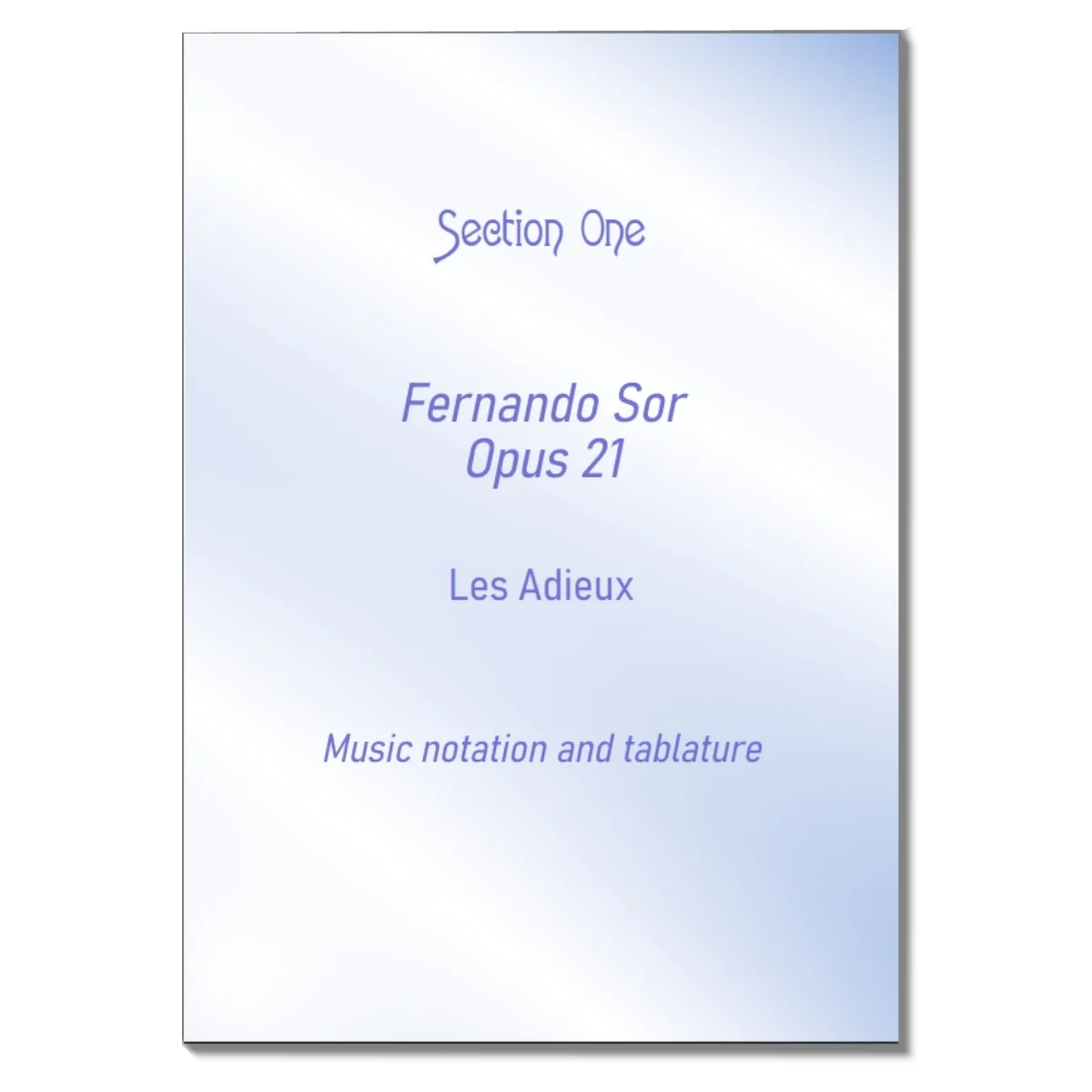 Fernando Sor Opus 21 