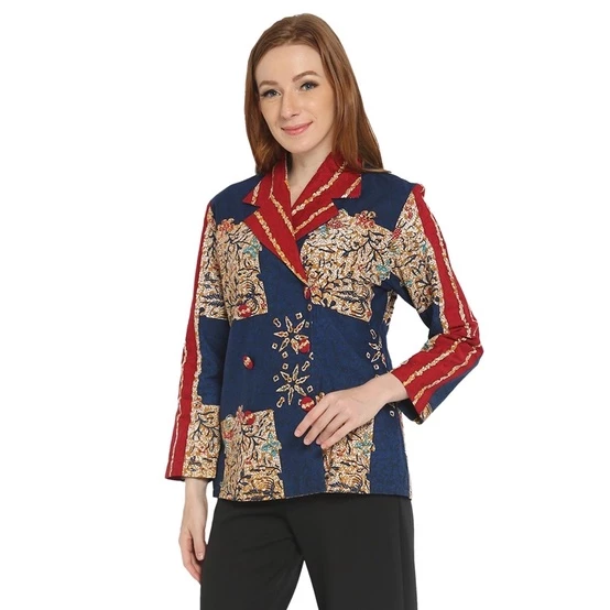 Patchwork Batik Blazer