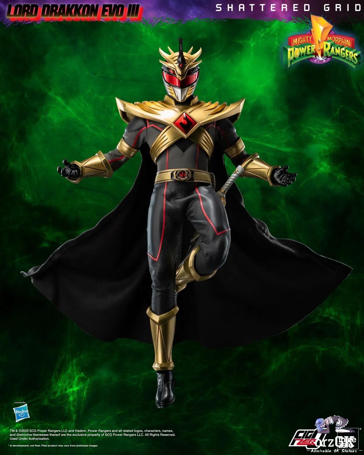 Pre order! Threezero Lord Drakkon Evo III 3Z10260W0 Mighty Morphin Power Rangers: Shattered Grid FigZero 1/6