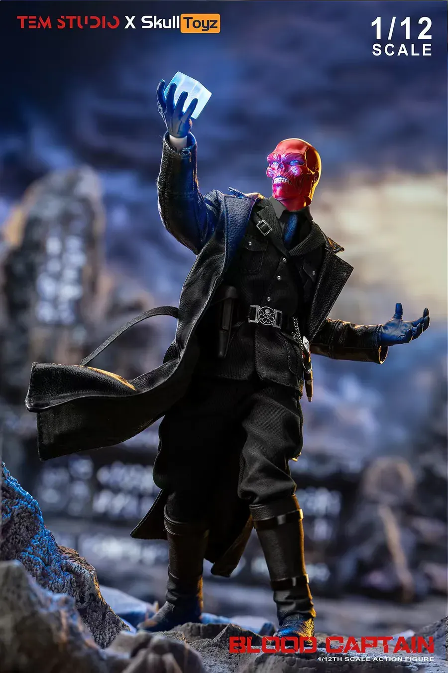 Pre order! TEM STUDIO x Skull Toyz TEMS007B Blood Captain Black uniform Ver. Action Figure 