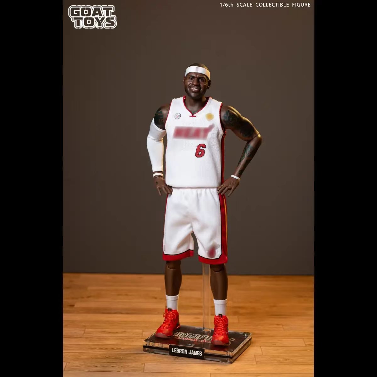Pre Order! Goat Toys Studio - NBA 1/6 LeBron James 13 Heat Championship Set Deluxe Ver