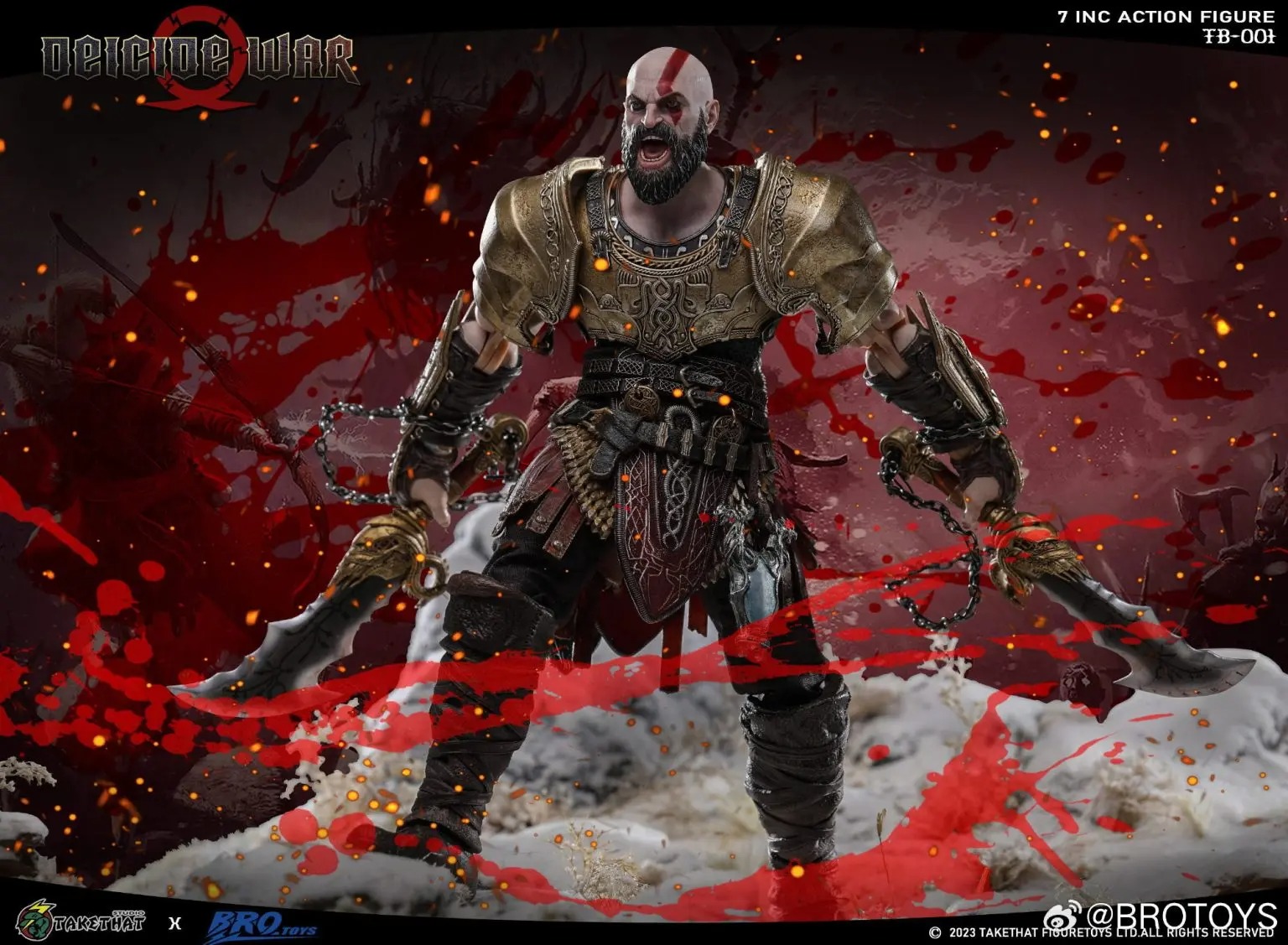 In stock! Brotoys Studio & TAKETHAT Studio TB001 God of War Kratos 1/12 action figure DELUXE EDITION
