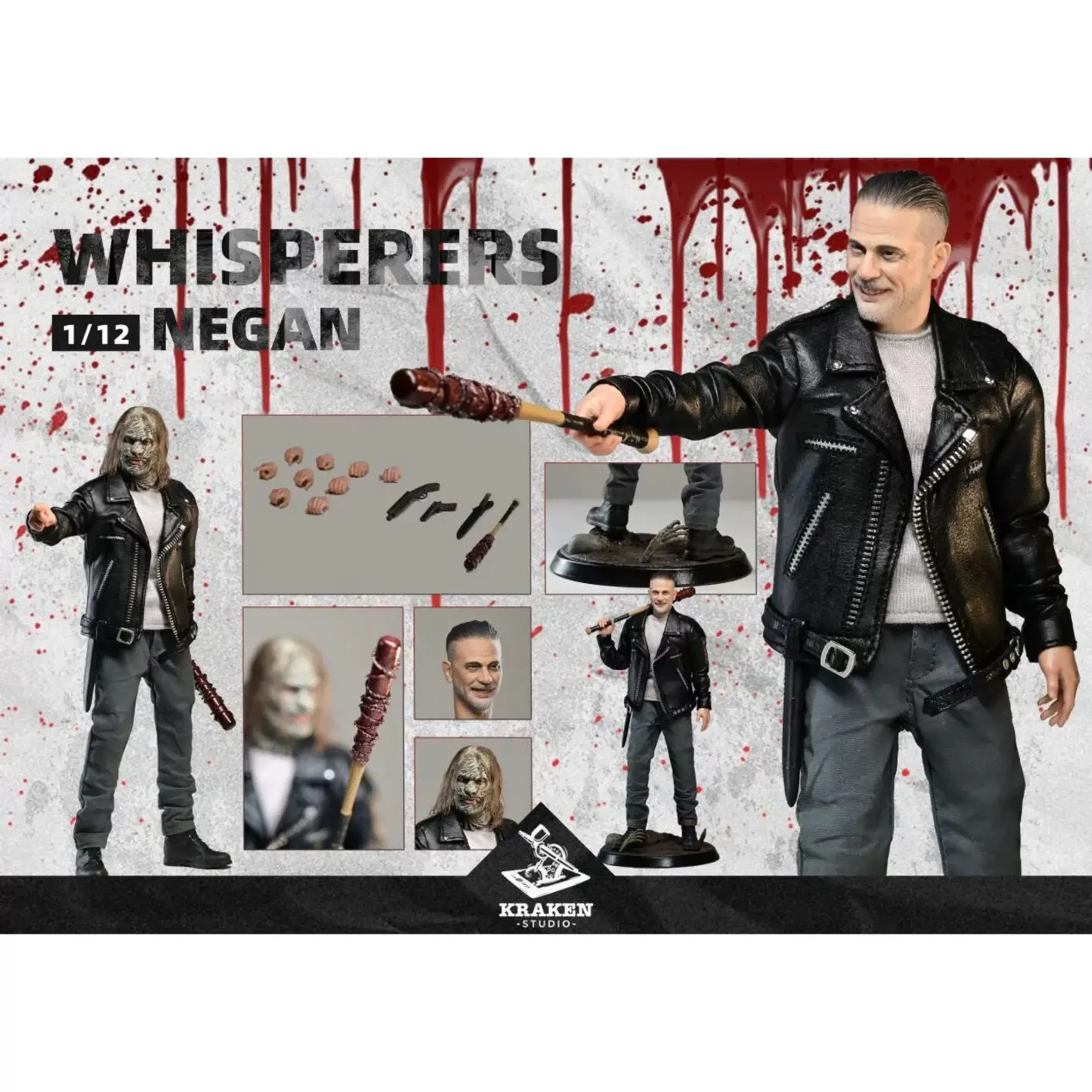 In stock! Kraken Studio Negan Whisperers The walking dead 1/12 Action Figure