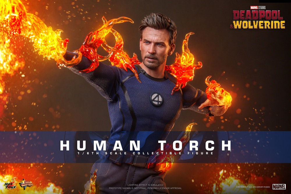 In stock! Hot Toys MMS789 Human Torch Deadpool & Wolverine 1/6 Collectible Figure