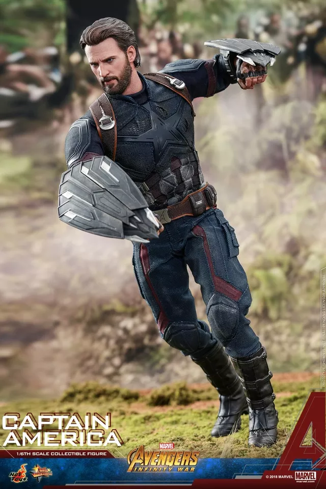 Hot Toys MMS480 Avengers 3 Infinity War Captain America 1/6 Figure Toy