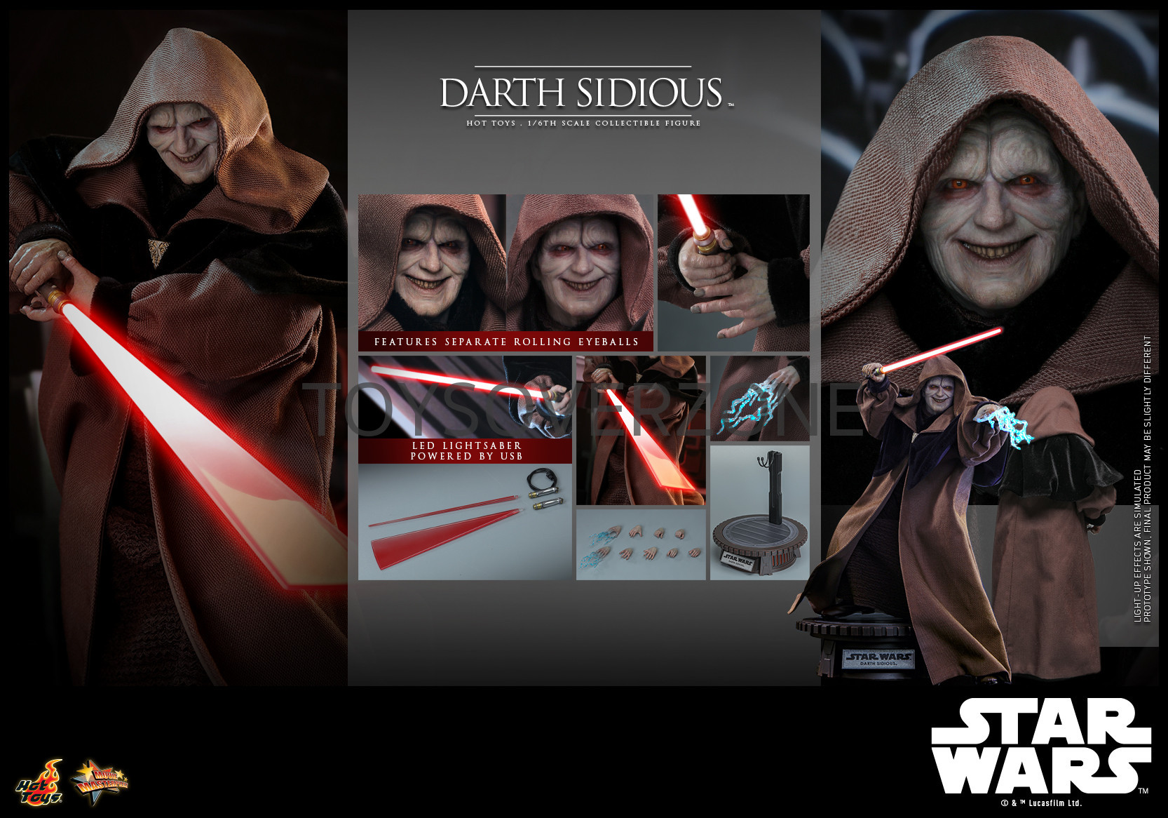 In stock! Hot Toys Darth Sidious MMS745 1/6 Star Wars Revenge of the Sith toy