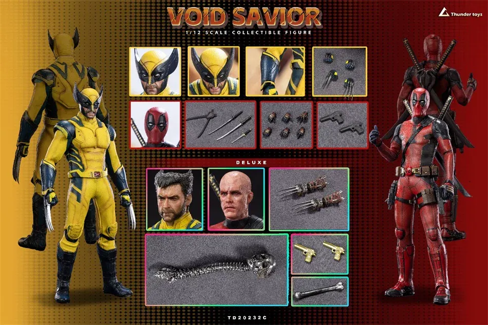 In stock! Thunder Toy TD20232 A/B/C Deadpool Wolverine 1/12 Action Figure