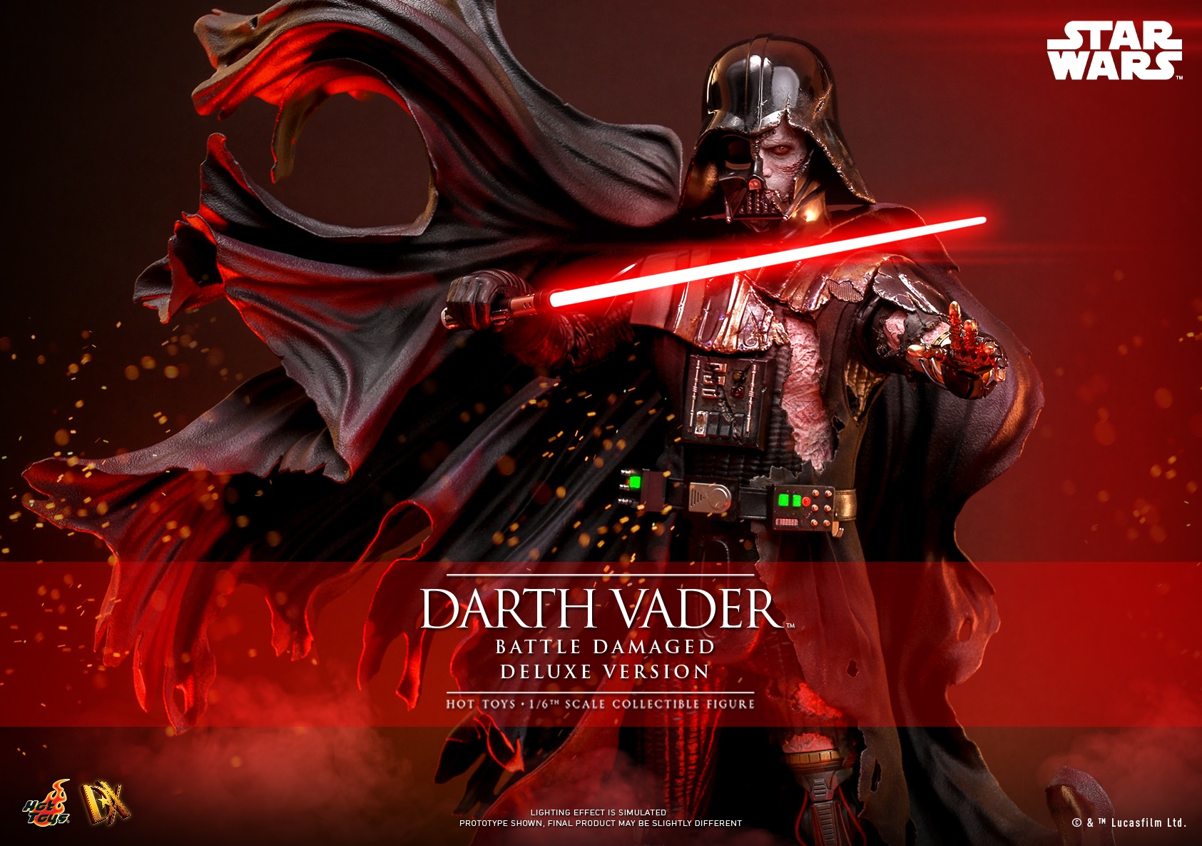 In stock! Hot Toys DX45 Darth Vader (Battle Damaged) Deluxe Version Star Wars 1/6th scale figure