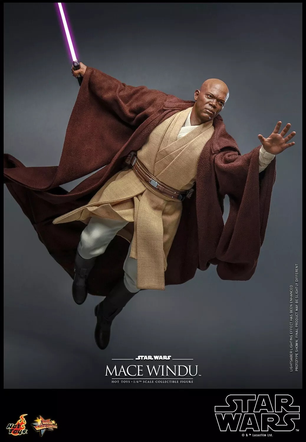 Hot Toys MMS681 Mace Windu Star Wars 2 Attack Of The Clones 1/6 Figure