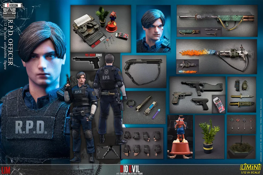 Reissue! Pre-order! LIMTOYS LIM007R.P.D Officer Version S 1/12 Scale Action Figure