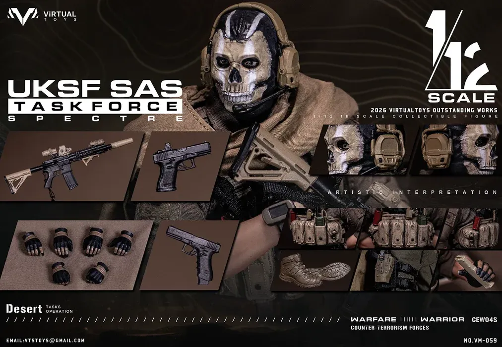 Pre-order! VTS Toys VM059 UK SAS TASK FORCE "SPECTER" 1/12 Action Figure