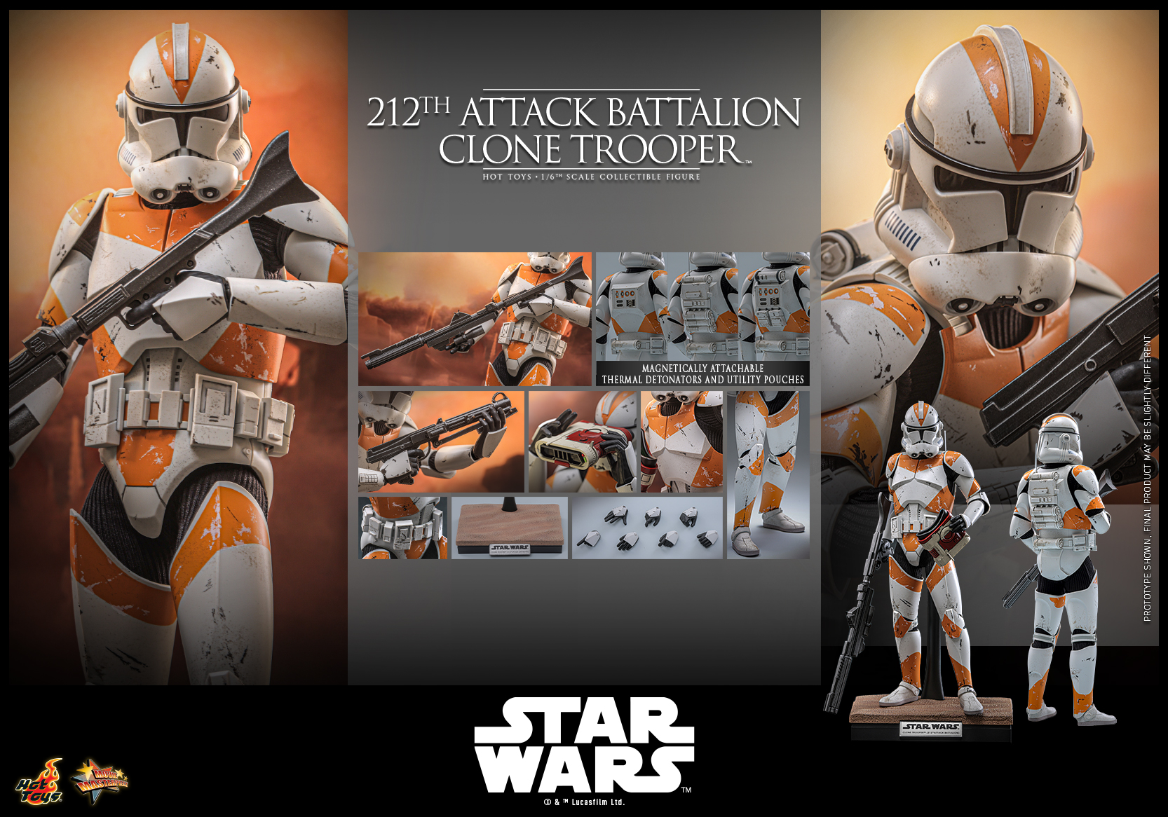 Pre order! Hot Toys MMS851 212th Attack Battalion Clone Trooper Standard Version 1/6 Scale Figure