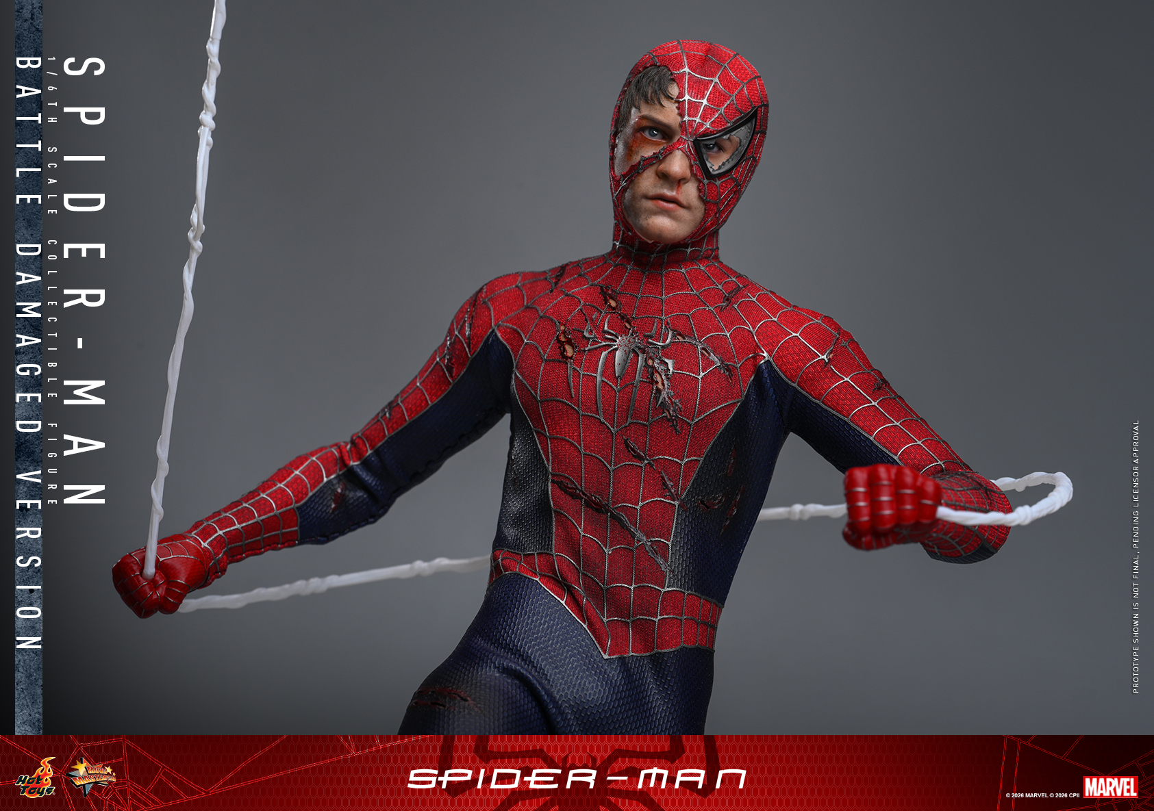 Pre order! Hot toys MMS859 Spider-Man (Battle Damaged Version) 1/6 scale Collectible Figure Spiderman