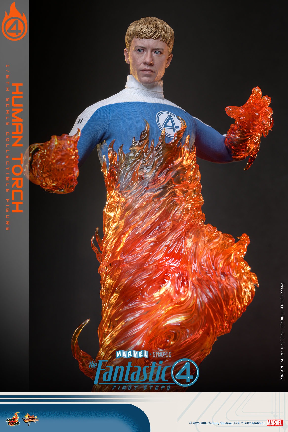 Pre order! Hot Toys Human Torch MMS829 Fantastic Four: First Steps Johnny Storm 1/6 Figure