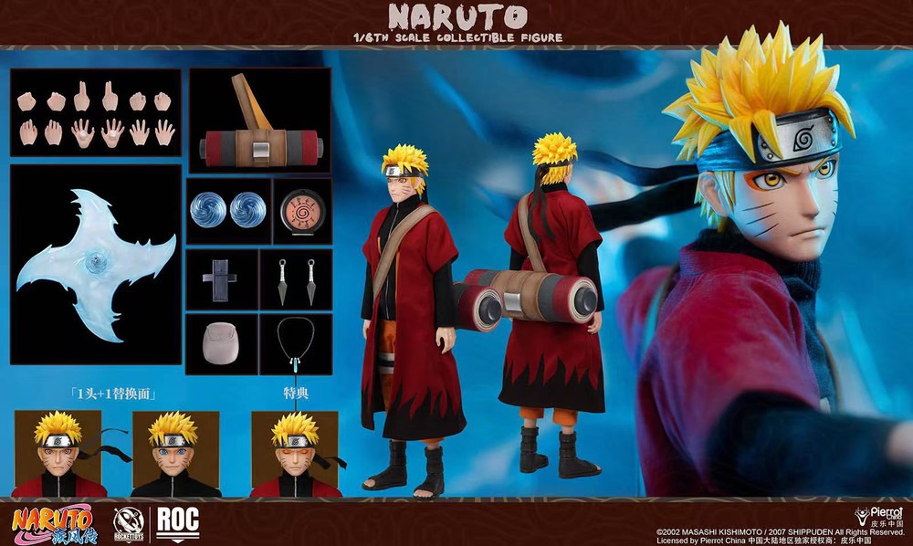 Pre order! Rocket Toys ROC-011 Naruto Sage Mode Sennin Ver. + Accessory Pack 1/6 action figure