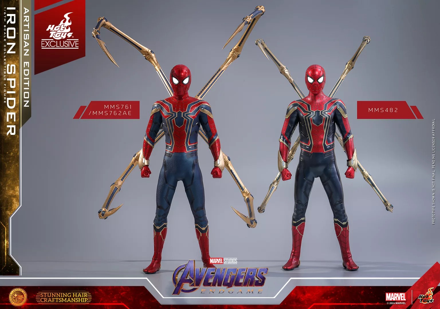 In stock! Hot Toys MMS762AE Marvel Avengers Endgame Iron Spider Artisan Edition 1/6 Scale Collectible Figure