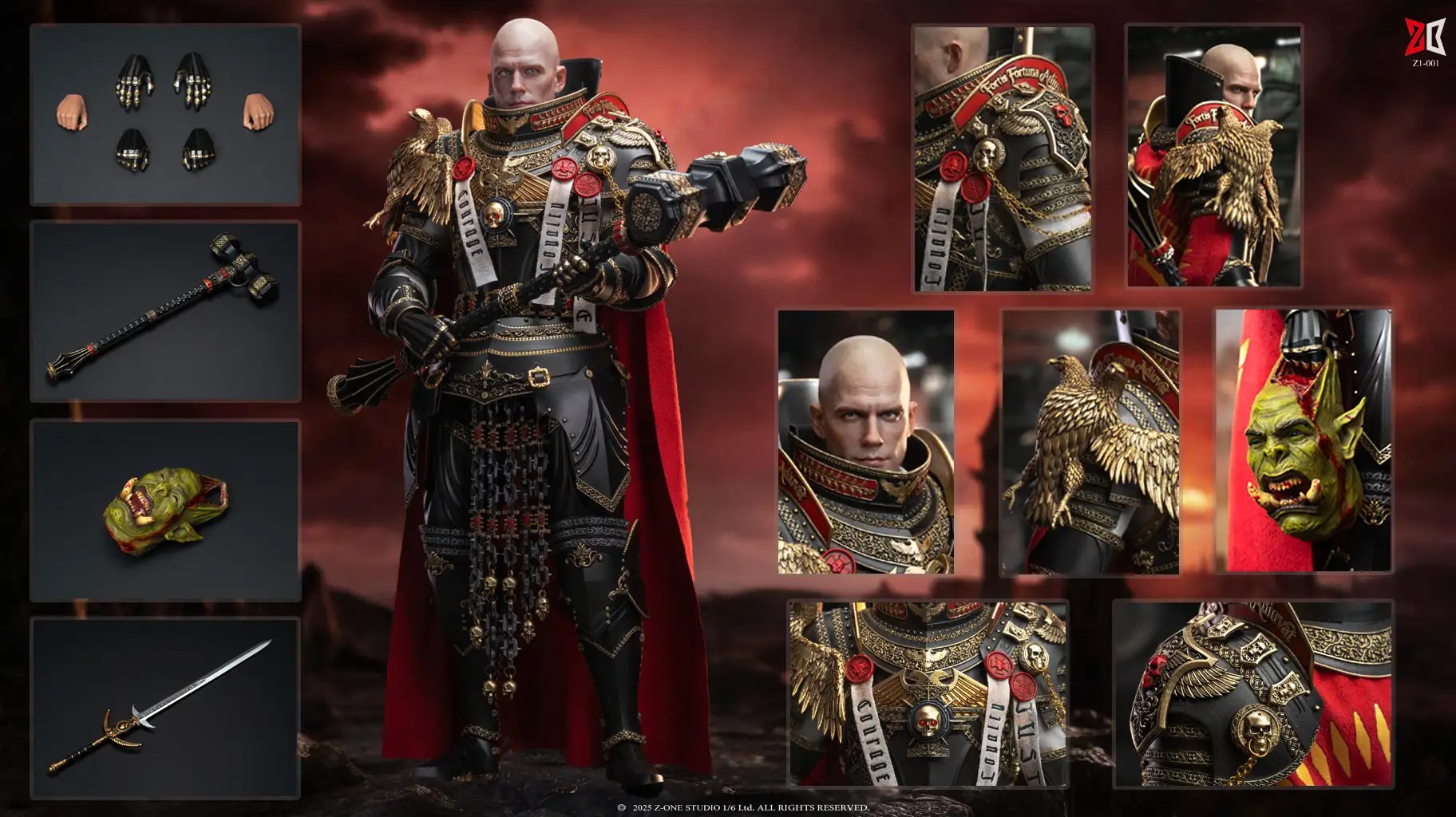 Pre order! Z-One Studio Z1-001 Warhammer Imperial Inquisitor - Martyr Leonard 1/6 Scale Alloy Figure