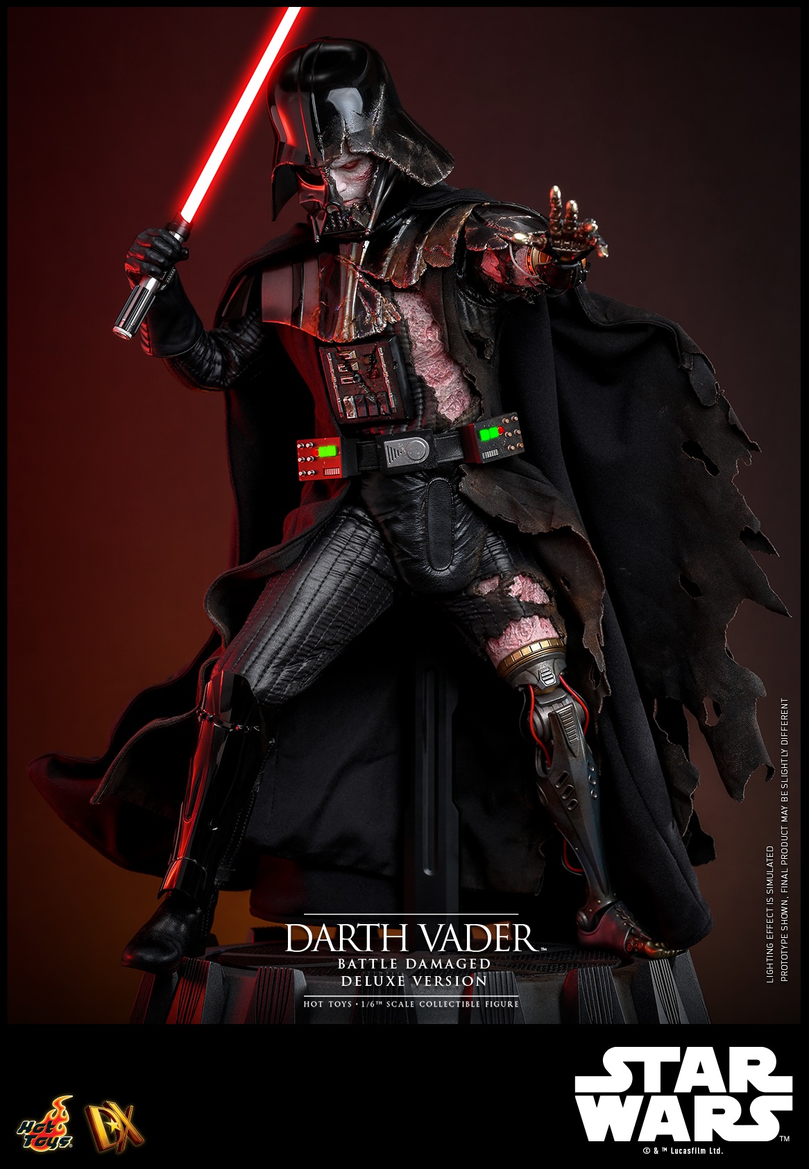 In stock! Hot Toys DX45 Darth Vader (Battle Damaged) Deluxe Version Star Wars 1/6th scale figure