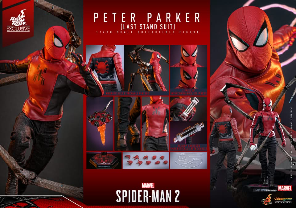 In stock! Hot Toys VGM71 Marvel's Spider-Man 2 1/6th scale Peter Parker (Last Stand Suit) Collectible Figure