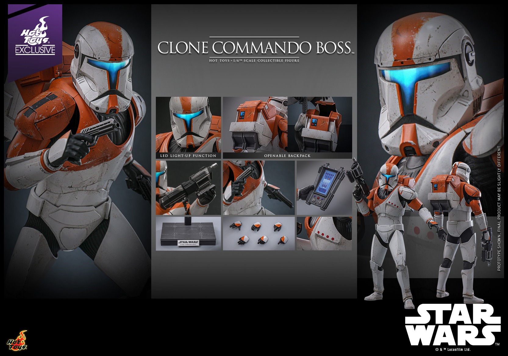 In Stock! Hot Toys The Clone Wars Clone Commando Boss (TMS151) 1/6 Scale Figure