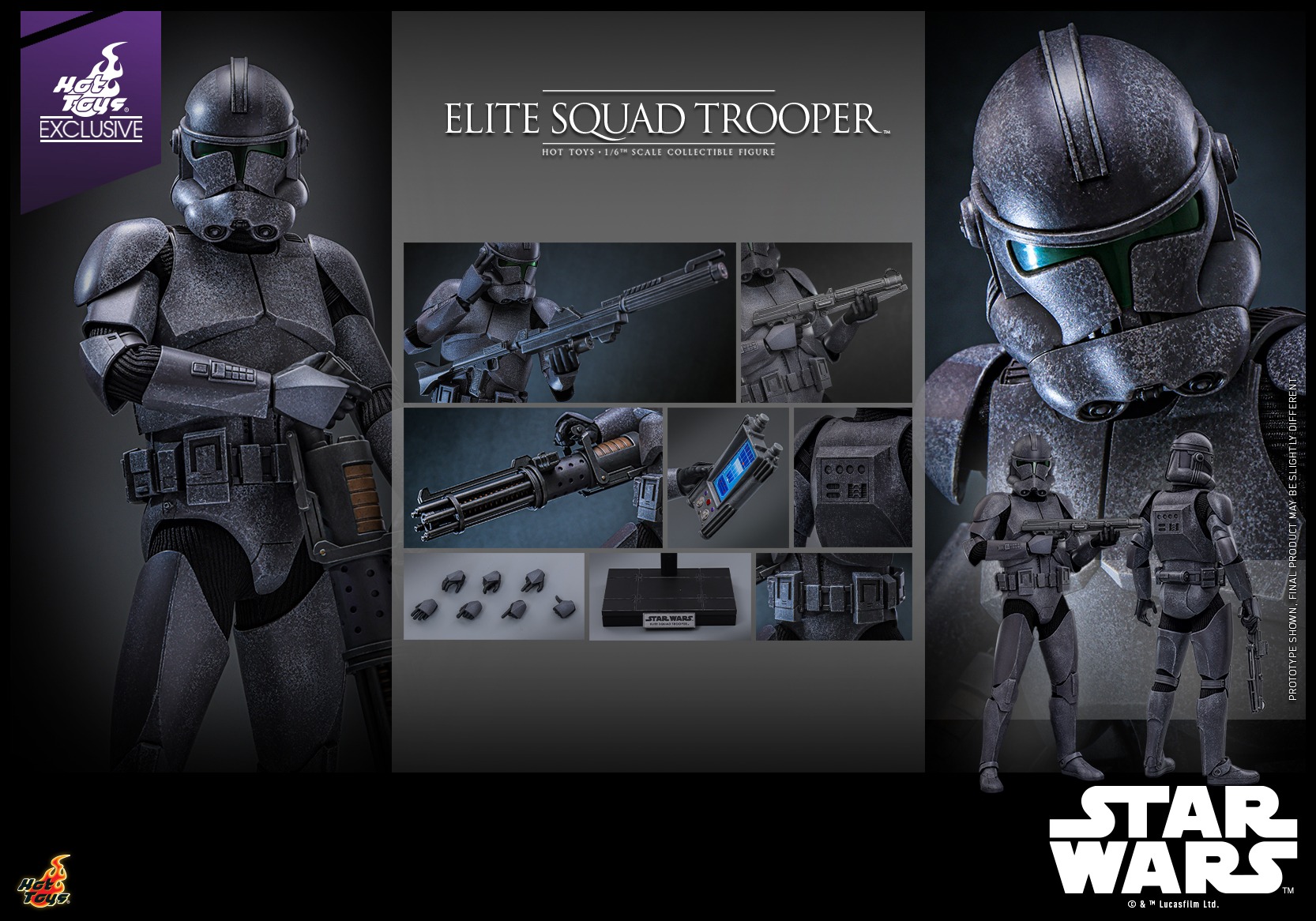 In Stock! Hot Toys The Bad Batch Elite Squad Trooper (TMS150) 1/6 Scale Figure