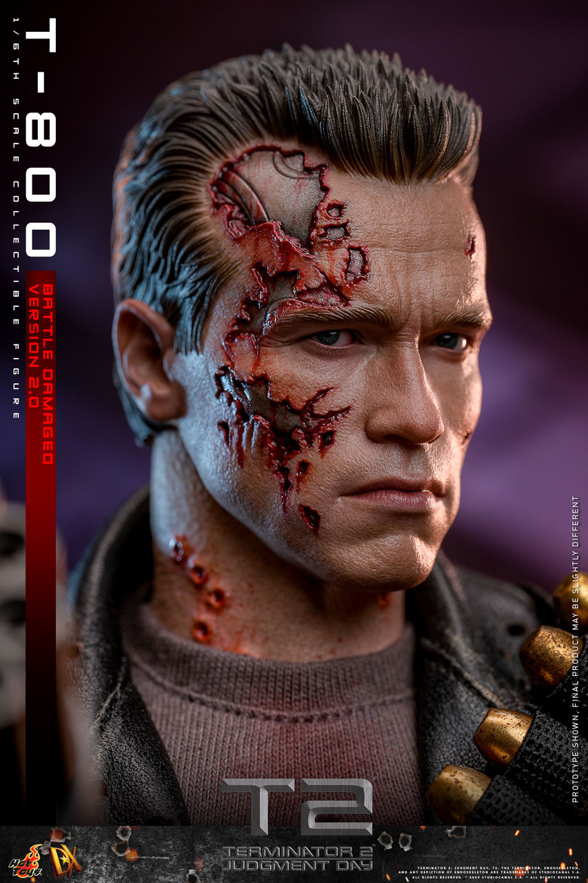 In stock! Hot Toys DX46 1/6 Terminator 2 Judgment Day T-800 Battle Damaged 2.0