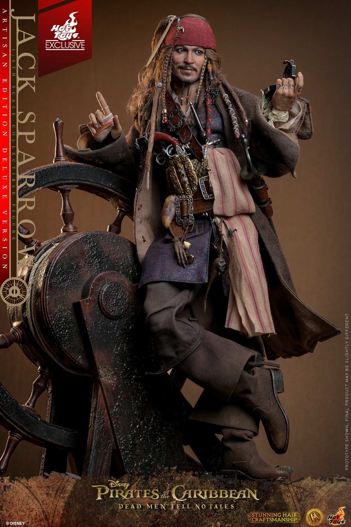 Hot Toys DX39AE Pirates of the Caribbean Dead Men Tell No Tales - 1/6 Jack Sparrow Collectible Figure Artisan Edition Deluxe Version