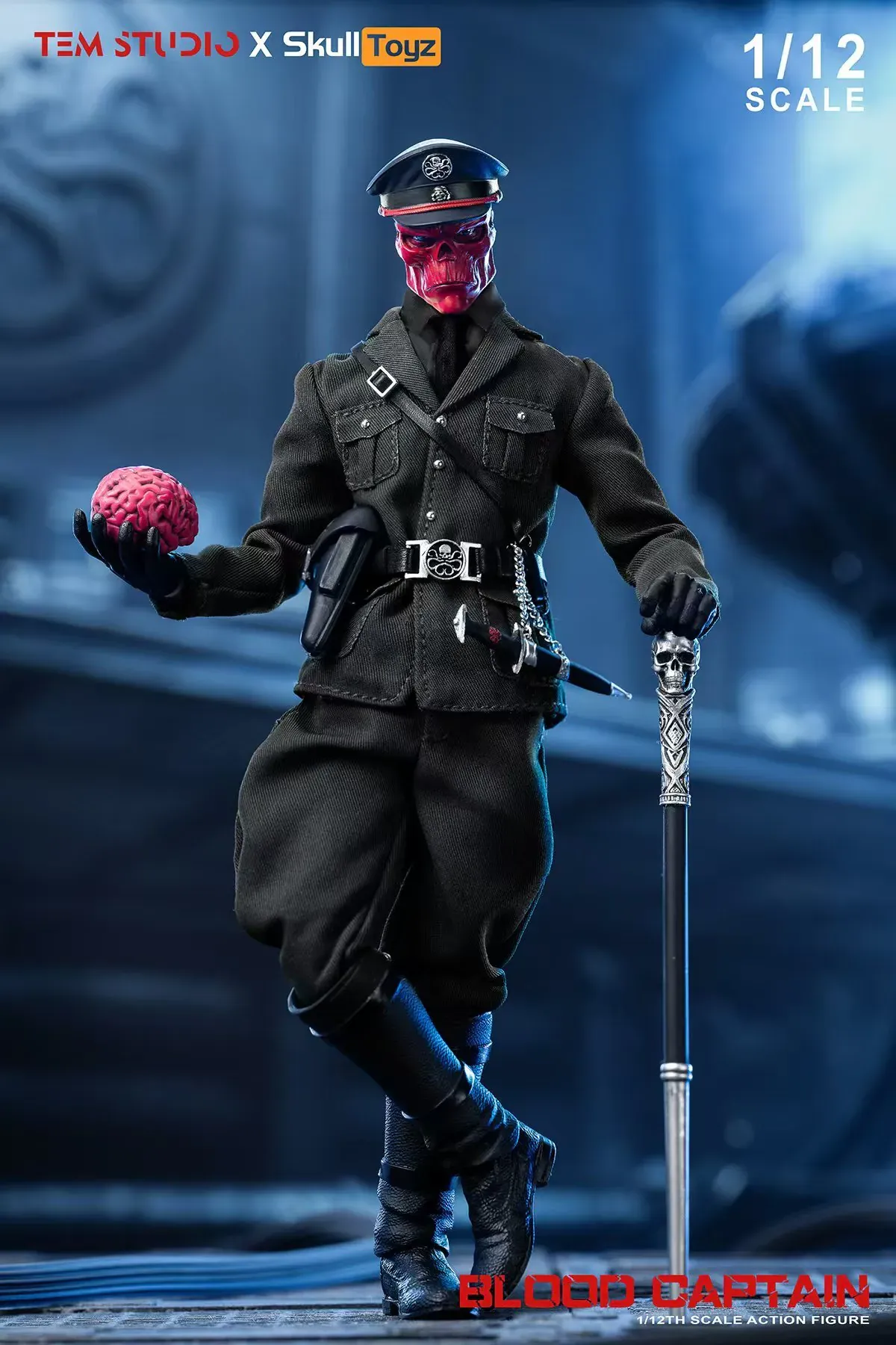 Pre order! TEM STUDIO x Skull Toyz TEMS007A Blood Captain Green uniform Ver. Action Figure 