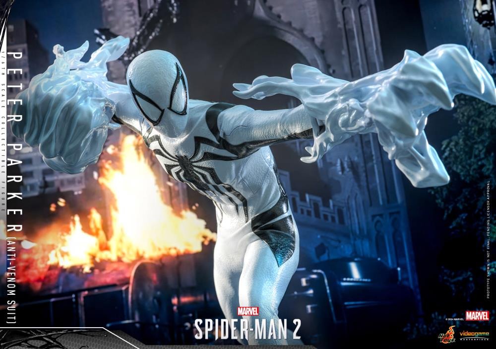 In stock! Hot Toys VGM69 Marvel Spider-Man 2 Spiderman 1/6 Peter Parker (Anti-Venom Suit) Figure