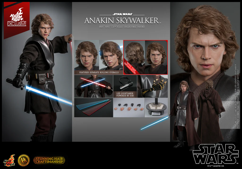 In Stock! Hot Toys DX34AE Anakin Skywalker Star Wars Episode III Revenge of the Sith 1/6 Figure