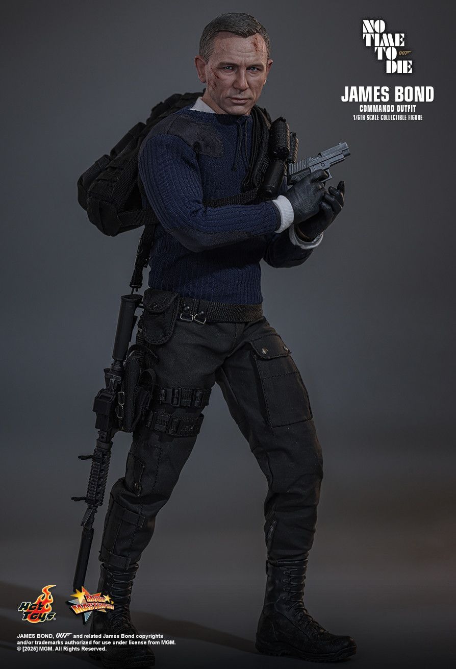 In stock! Hot Toys MMS804 No Time to Die: James Bond (Commando Outfit) 1/6 Scale Collectible Figure
