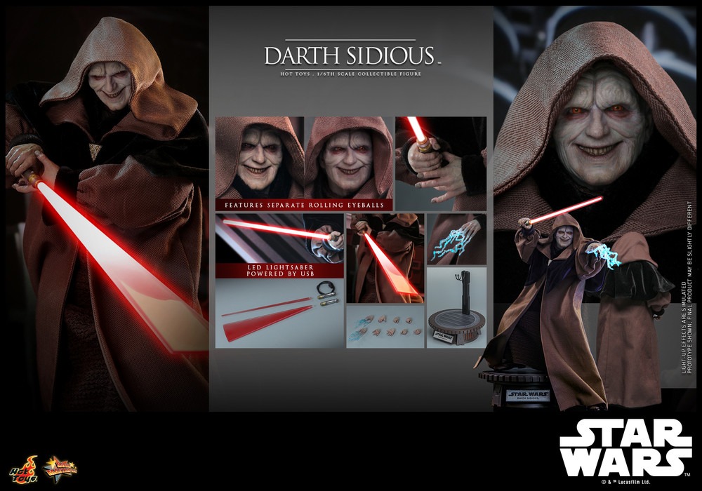 In stock! Hot Toys Darth Sidious MMS745 1/6 Star Wars Revenge of the Sith toy