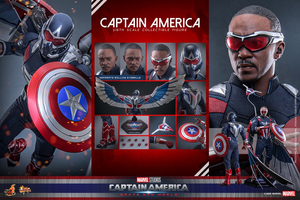 In Stock! Hot Toys MMS779 Captain America Brave New World 1/6 Collectible Figure