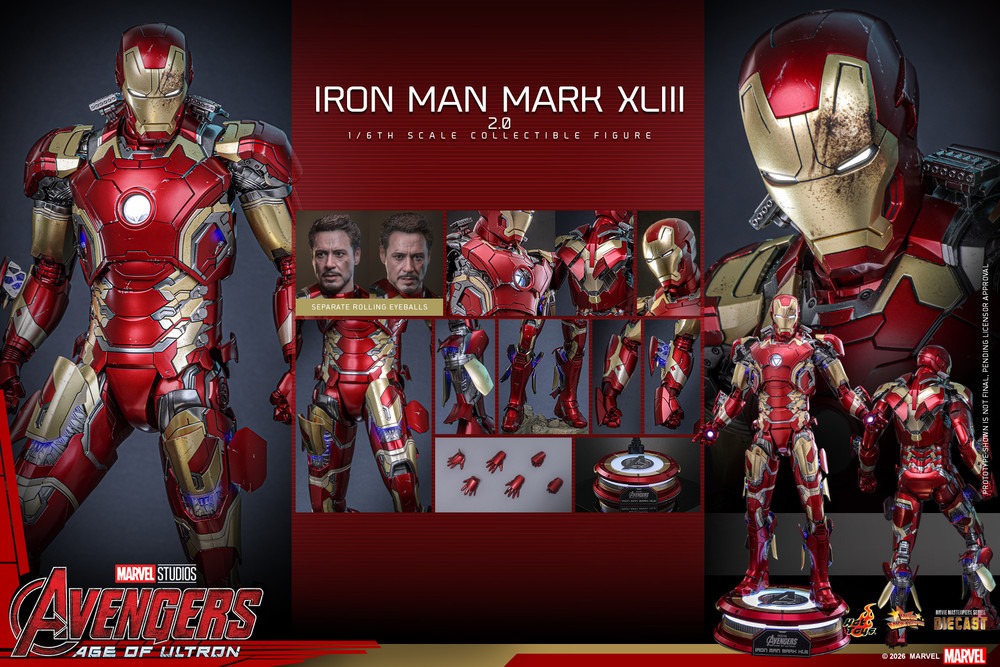 Pre order! Hot Toys MMS865D80 Iron Man Mark XLIII 2.0 mark 43 mk43 1/6 Scale figure collectibles