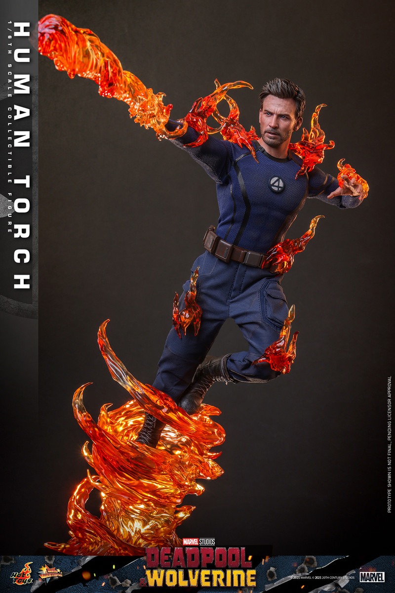 In stock! Hot Toys MMS789 Human Torch Deadpool & Wolverine 1/6 Collectible Figure