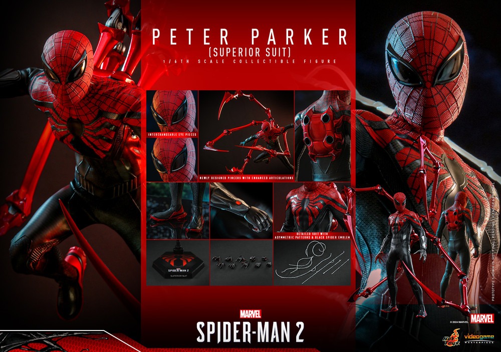 In Stock! Hot Toys VGM61 Peter Parker (Superior Suit) Marvel's Spider-Man 2