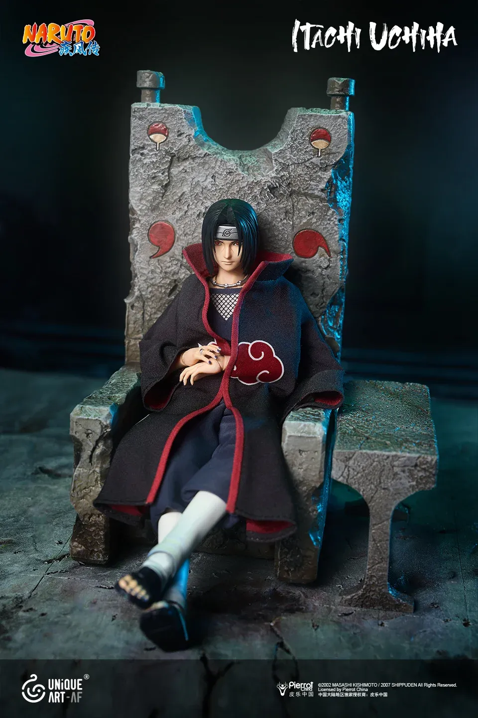 Pre order! UNiQUE ART Uchiha Itachi Naruto Shippuden 1/12 Action Figure Dual set Deluxe edition