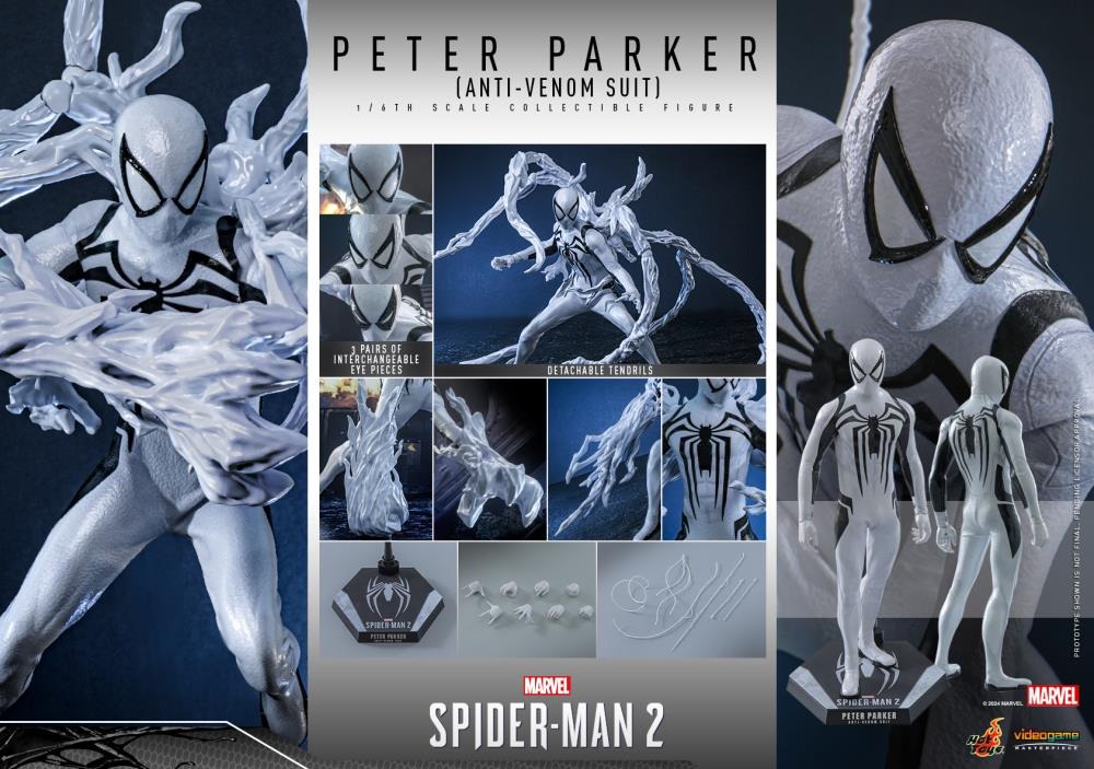 In stock! Hot Toys VGM69 Marvel Spider-Man 2 Spiderman 1/6 Peter Parker (Anti-Venom Suit) Figure