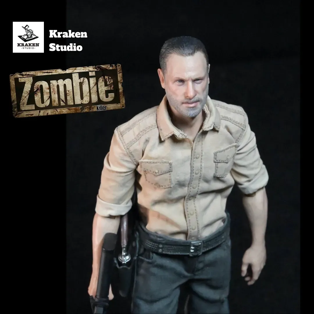 In stock! Kraken Studio Rick Zombie Killer The walking dead 1/12 Action Figure