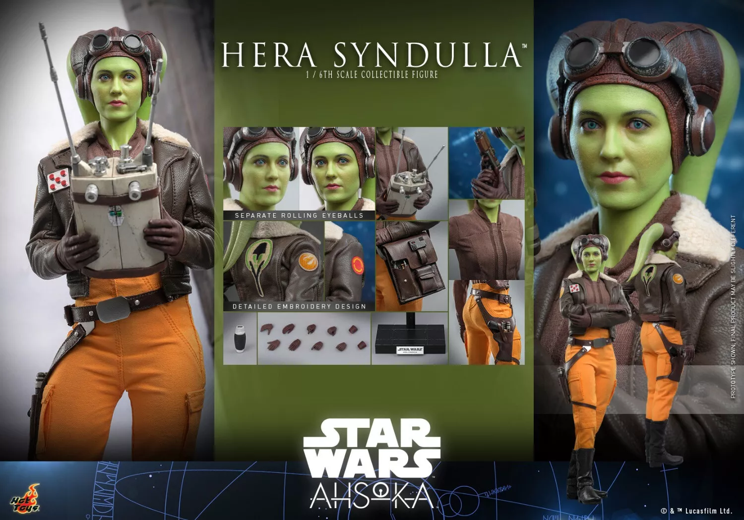 In Stock! Hot Toys TMS113 Star Wars AHSOKA HERA SYNDULLA 1/6 Collectible Figure