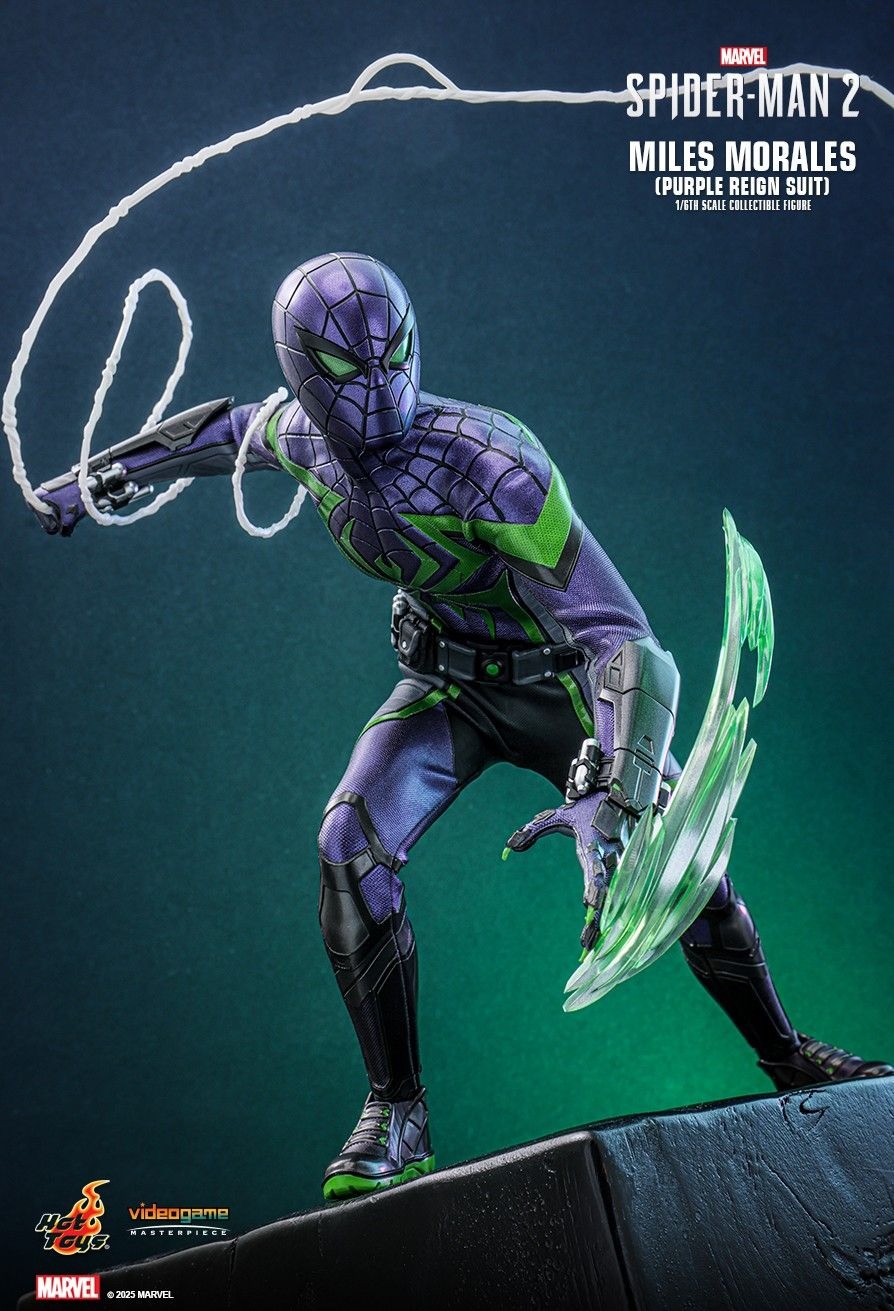 In Stock! Hot Toys Spider-Man 2 Miles Morales (Purple Reign Suit) VGM68 Marvel's 1/6 scale Collectible Figure