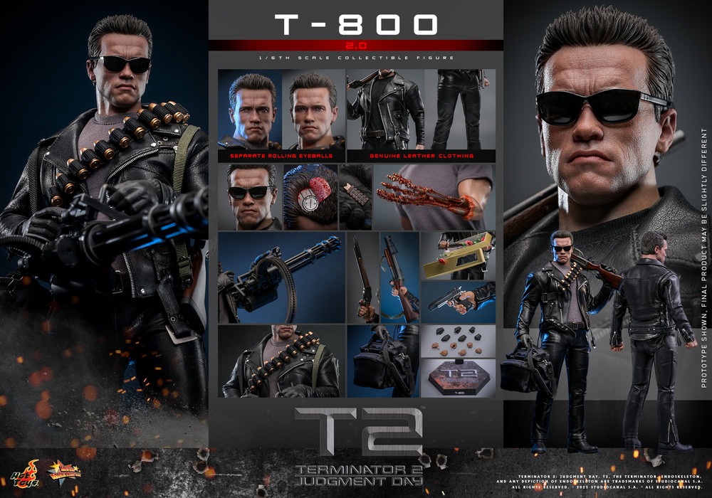 In stock! Hot Toys MMS795 1/6th scale T-800 (2.0) Terminator 2: Judgment Day